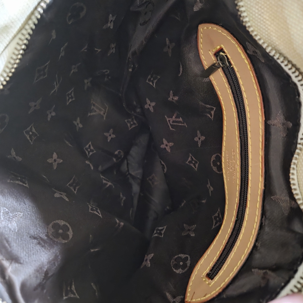SOLD LOUIS VUITTON Beige Brown Canvas Cruise Line Globe MM Shopper Tote Bag - Picture 14 of 16